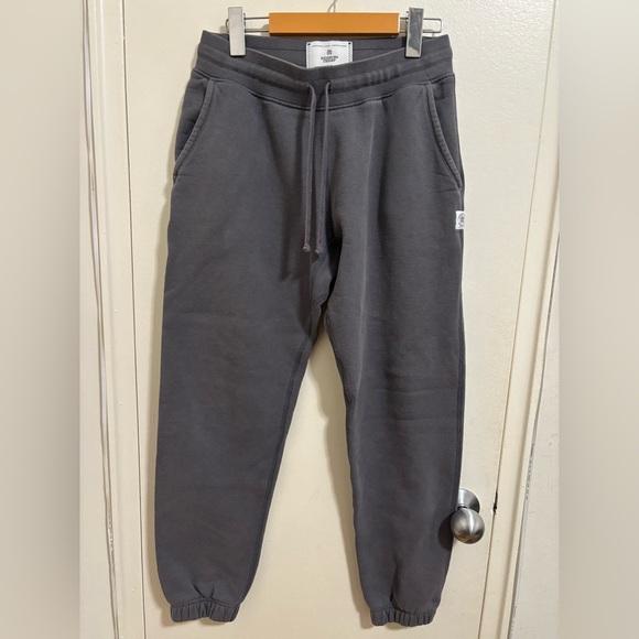 Reigning Champ Other - Reigning Champ Midweight Fleece Cuffed Sweatpants Carbon Size S Made in Canada